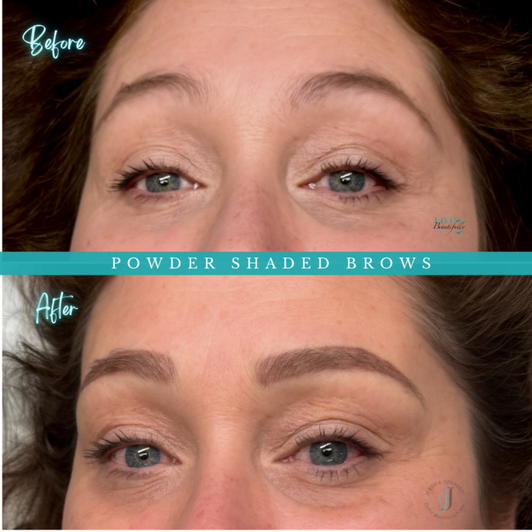 Deb J. powder shaded brows